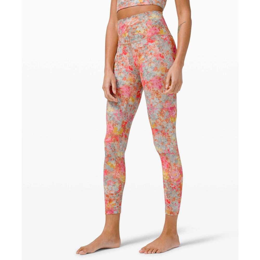 lululemon athletica Pink Multi Floral High-Rise Leggings